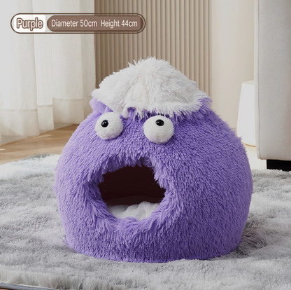 Cozy Cat Cave Bed – Plush Indoor Sleeping House