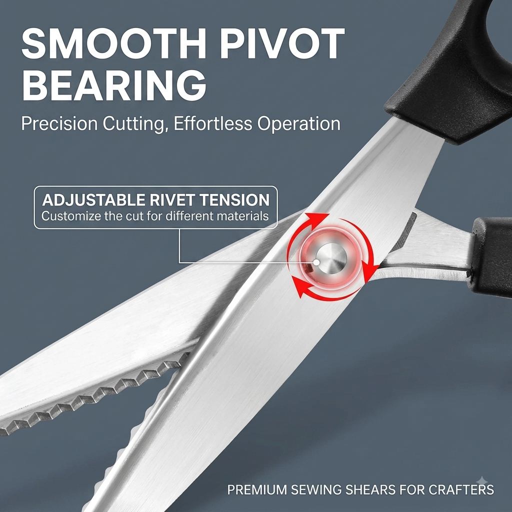 Triangle Wave Edge Sewing Scissors