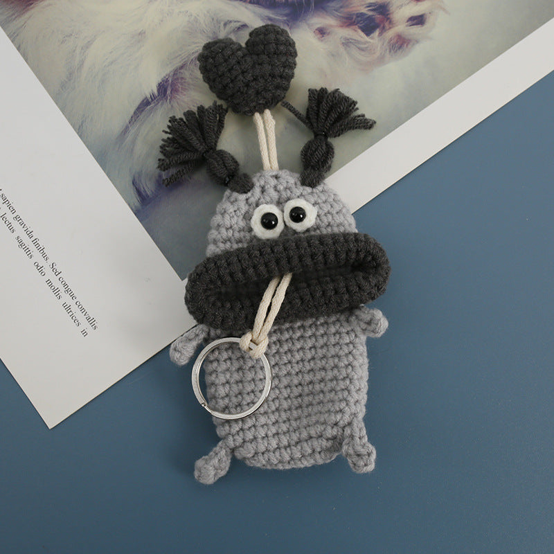 Knitted car key cover