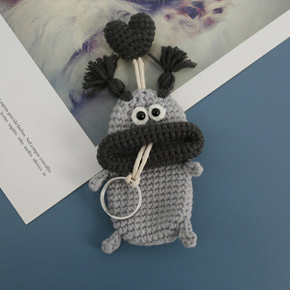 Knitted car key cover