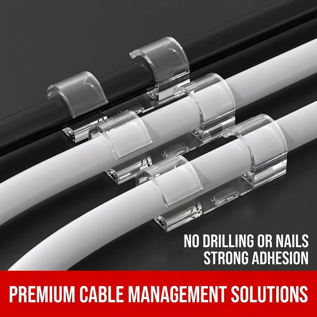 Adhesive Cable & Power Strip Clips.
