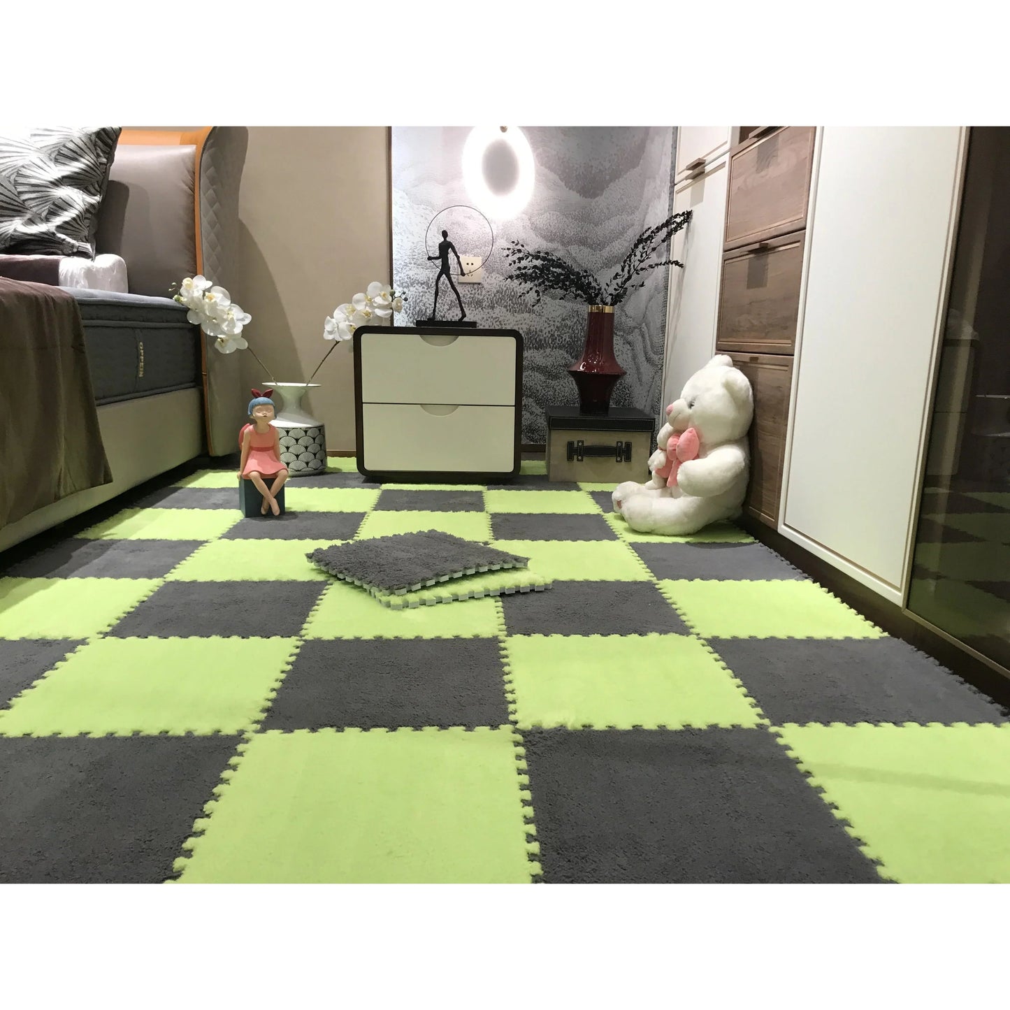 20 Pieces Plush Puzzle Foam Floor Mat