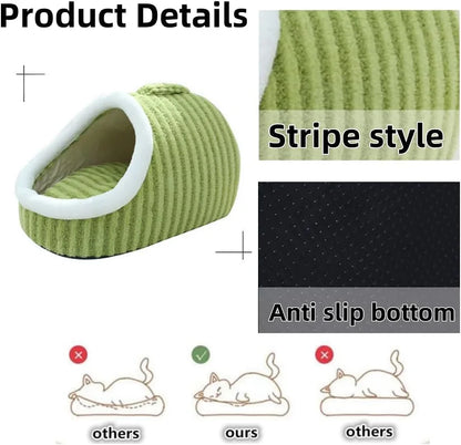 Cat Beds for Indoor Cats,Cute Slipper Cat Bed Cave