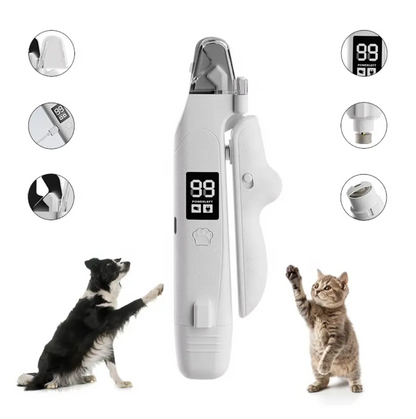 2-in-1 Smart LED Pet Nail Clipper&Trimmer ABS HD Display  Ergonomic Handle Eco-Friendly for Cat&Dog