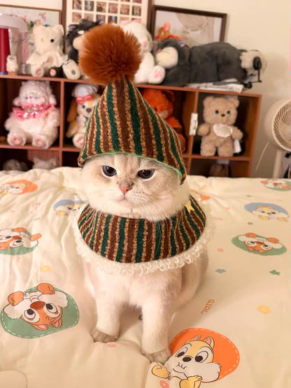 Cat Christmas Hat Cat  head set